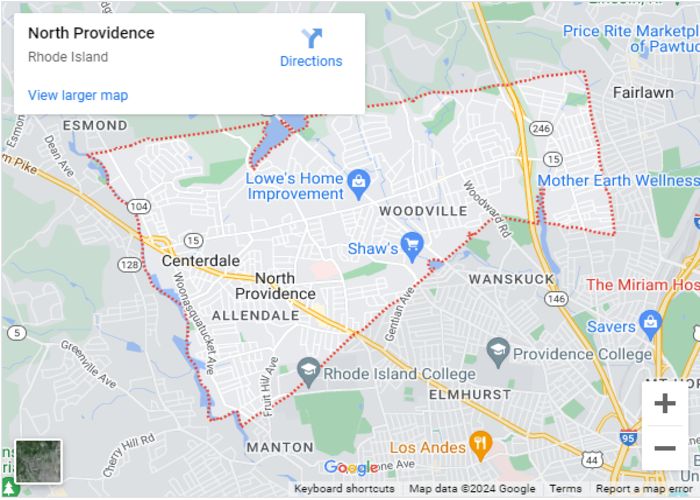 north providence service area map